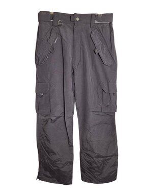 E408 Men's Small Black Snow Pants Cargo Ski Winter Outdoor Pants Winter Gear